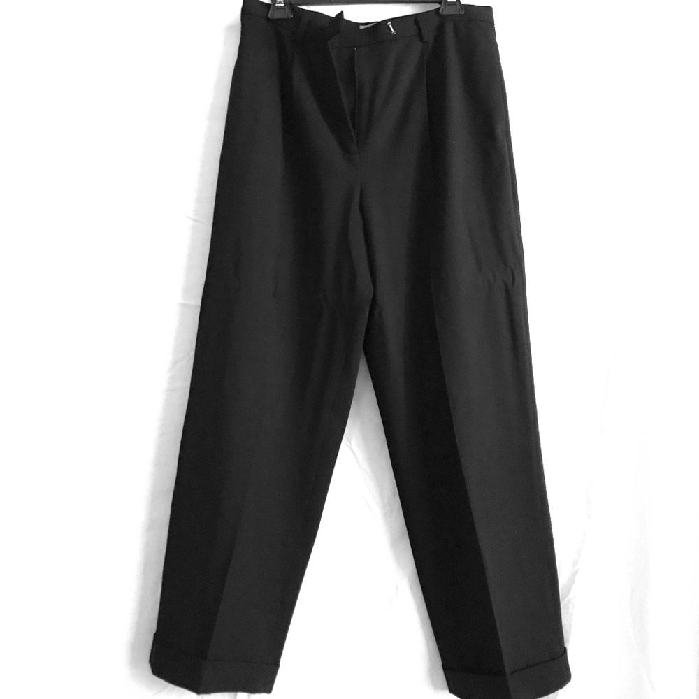 Kate Hill Wool Blend Cuffed Dress Pants